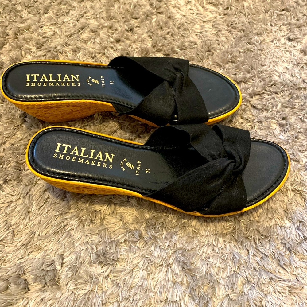 Italian Shoemakers Cork Wedge Sandals